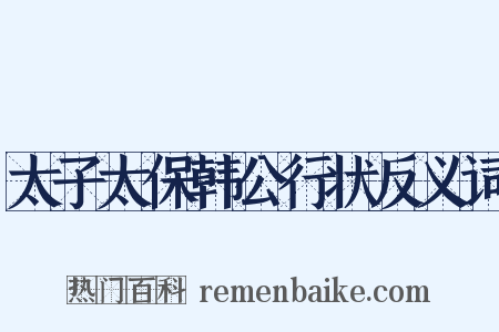 太子太保韩公行状反义词是什么意思的图片